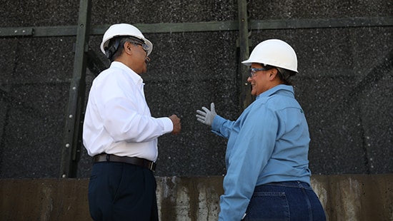 Ecolab expert at a water processing plant